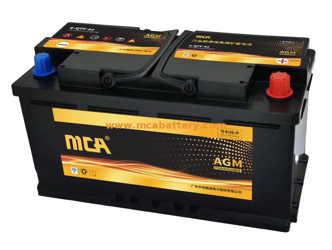 MSDS Sealed 92ah Auto Agm Start-Stopp-Batterie